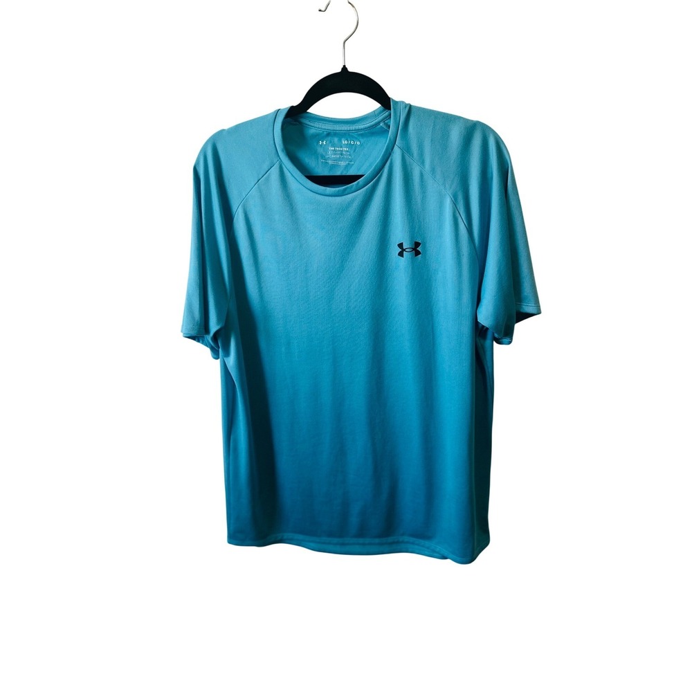 Under Armour Mens Tech T Shirt‎ Blue Athletic Training Gym Workout Top